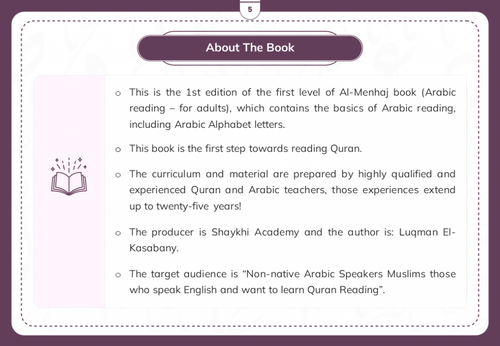 Learn Noorani Qaida Online – Lesson 1 - Al-Menhaj - Learn Quran Reading for adults - noor al bayan - Quranic Arabic - Shaykhi Academy 5