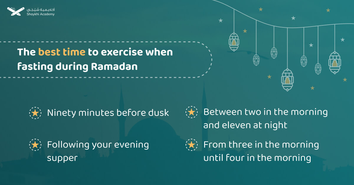 The best time to exercise when fasting during Ramadan